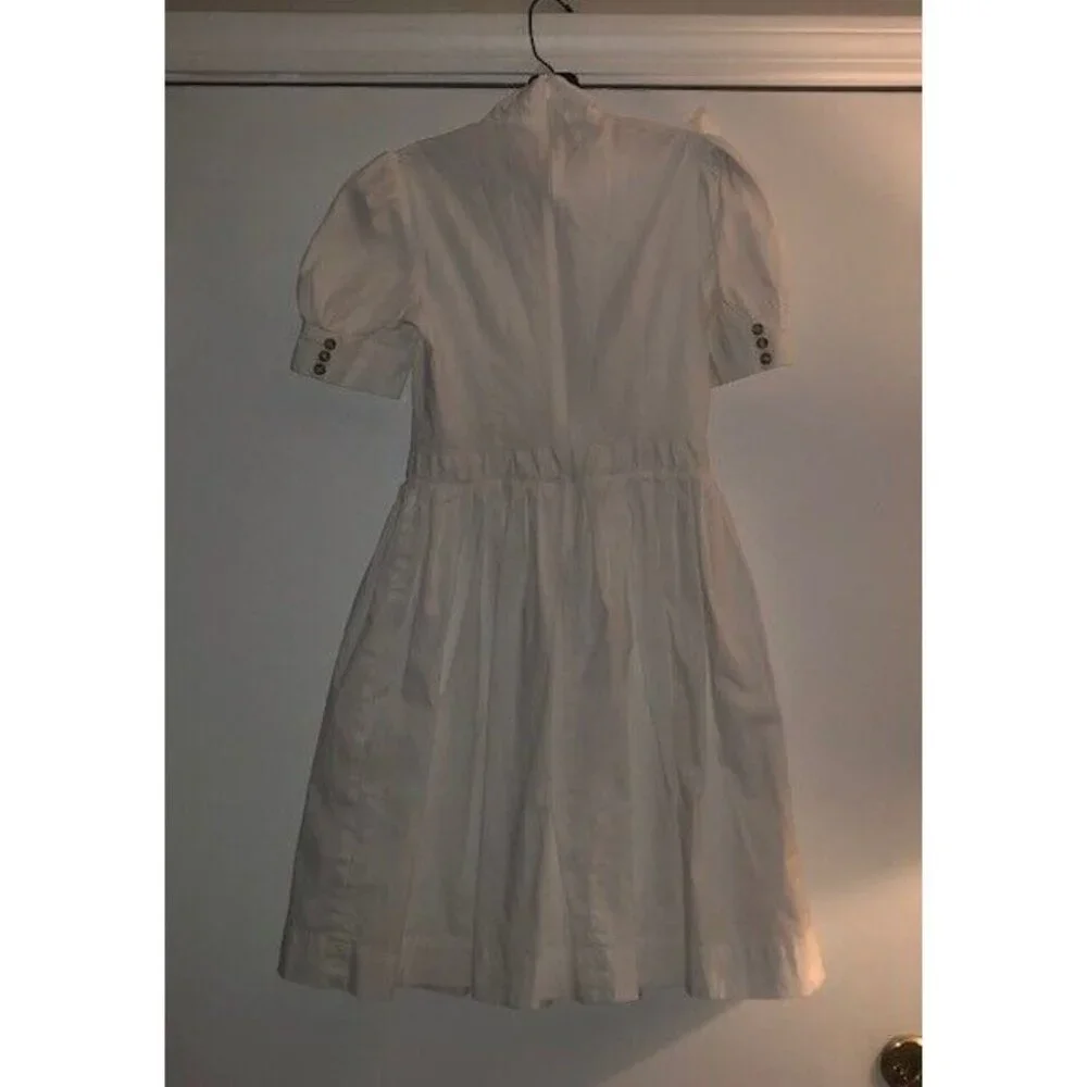 PRE-OWNED GIRL MEETS GLAM COLLECTION HANNA PUFF SLEEVE COTTON POPLIN DRESS SZ 6 - Picture 8 of 10